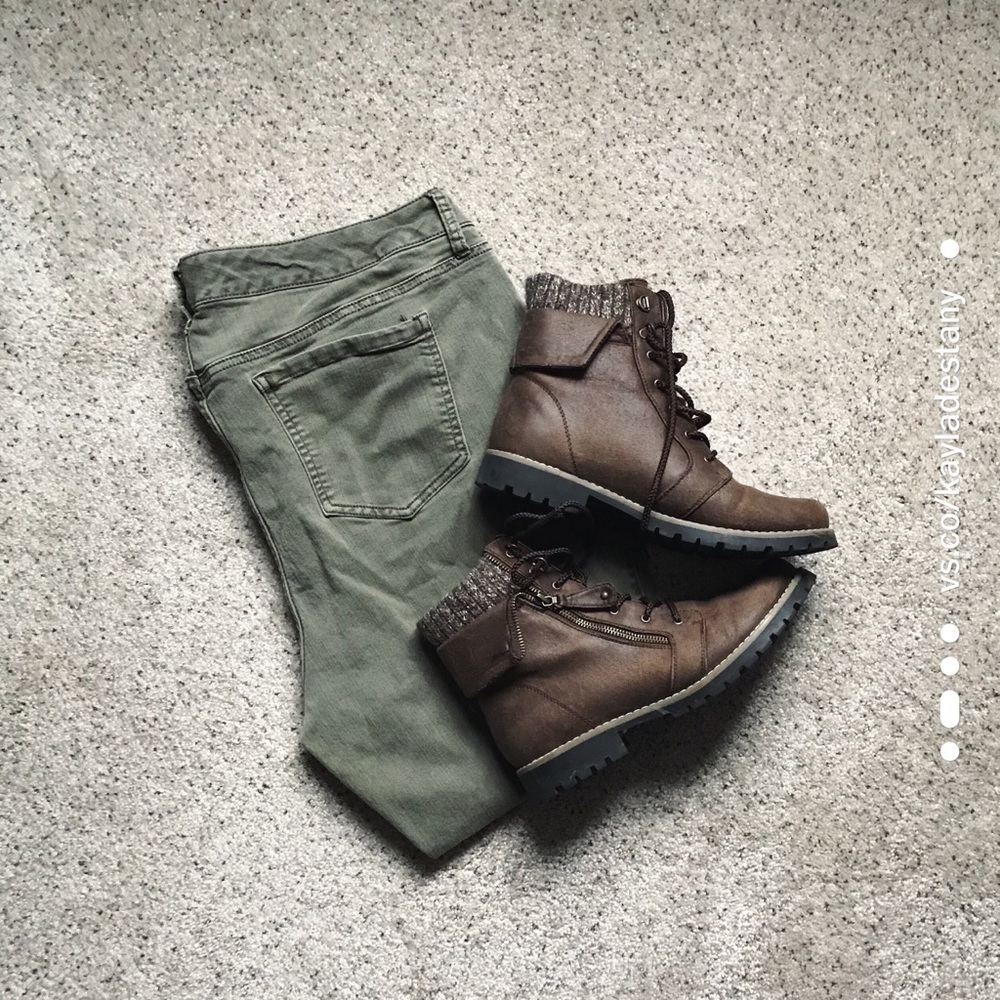 Chic Army Green Jean Jeggings Plus Size Torrid